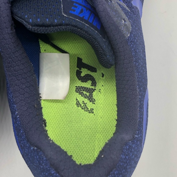 Nike Zoom All Out Flyknit Shoes Men's 12.5 Blue Lace Up Sneakers - Picture 6 of 9